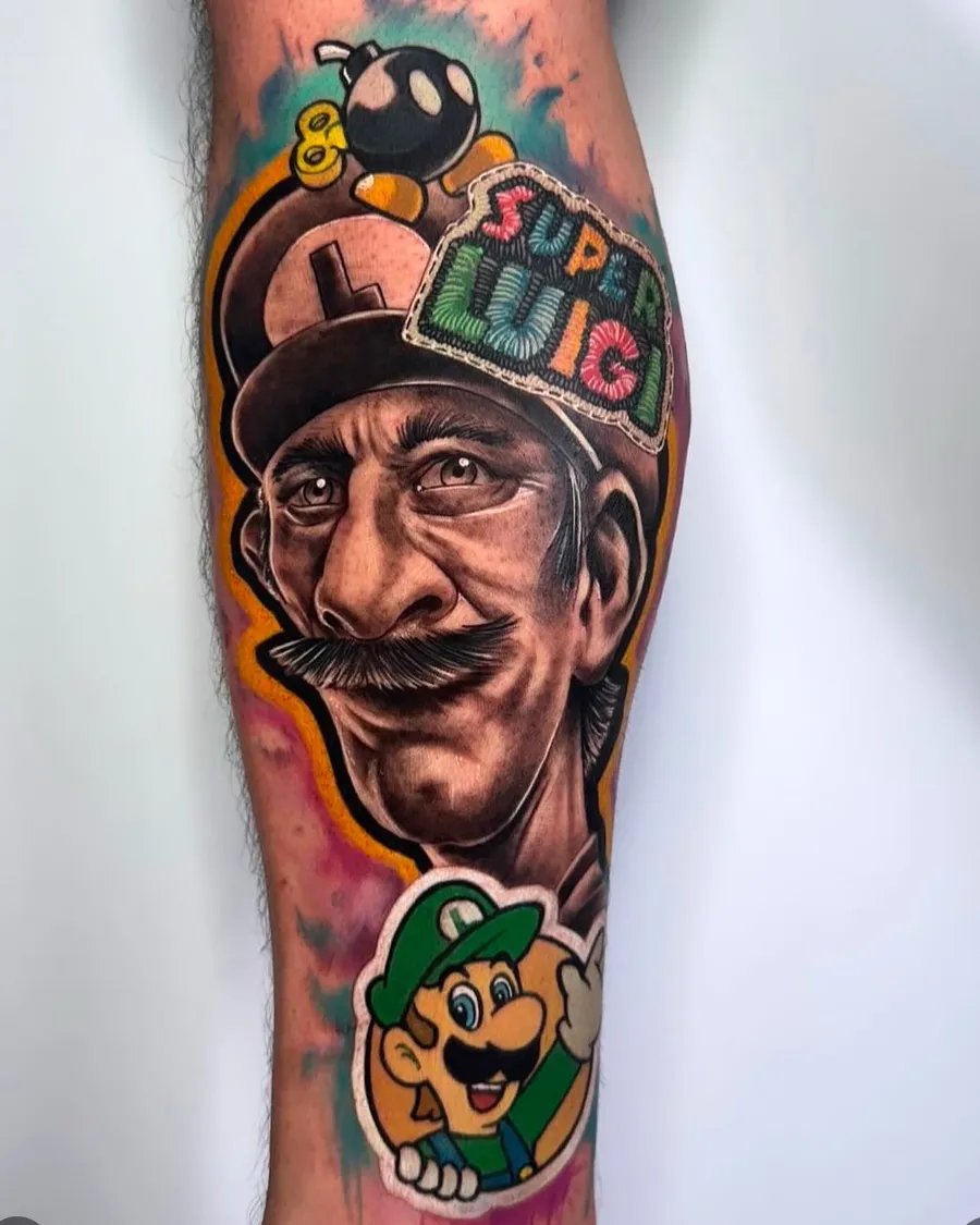 Luigi realista com o personagem do game